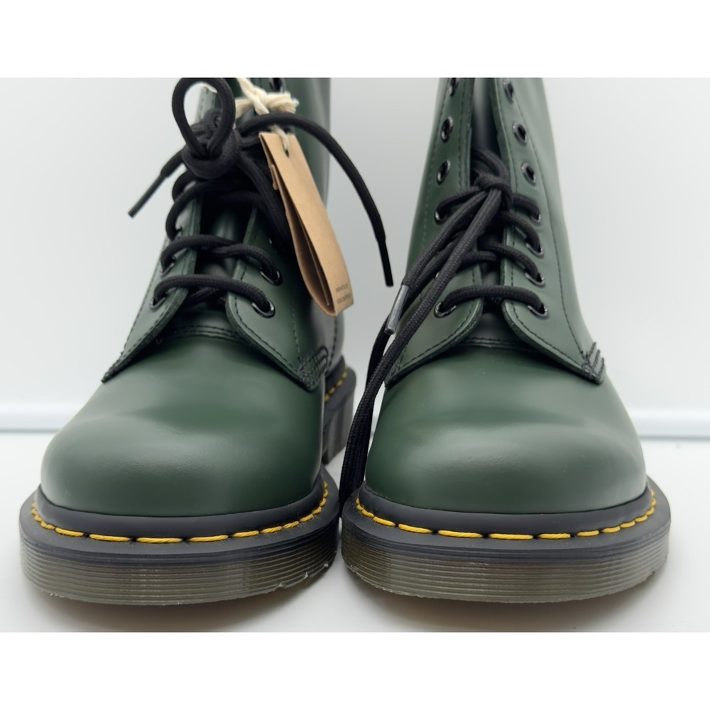 Doc Dr. Martens 1460 Smooth Leather Lace Up Boots Green 118222 Men 7 Women 8 - Picture 5 of 14